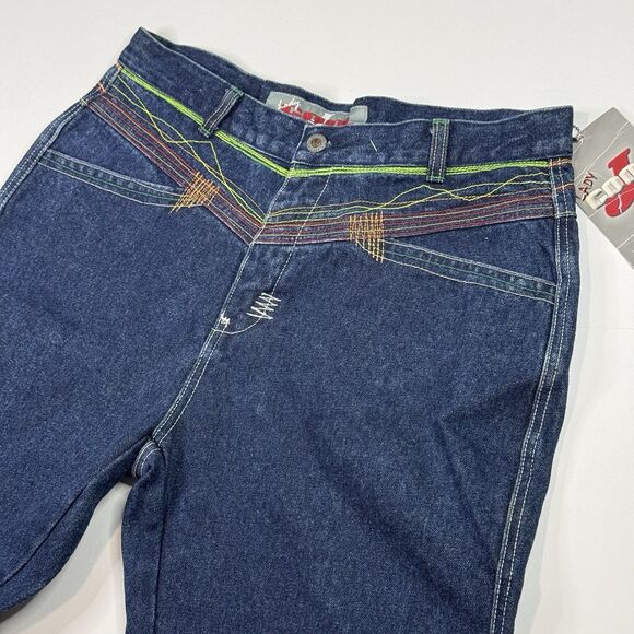 L.L. Cool J NWT Y2K Jeans Embroidered Baggy‎ Jeans Womens Size 32 - Picture 4 of 10